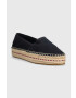 Tommy Hilfiger Espadrilky TH EMBROIDERED FLATFORM tmavomodrá farba na platforme FW0FW07014 - Pepit.sk