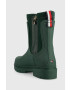 Tommy Hilfiger Gumáky Rain Boot Ankle dámske zelená farba - Pepit.sk