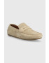 Tommy Hilfiger Kožené mokasíny CASUAL HILFIGER SUEDE DRIVER pánske béžová farba FM0FM04271 - Pepit.sk