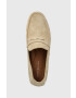 Tommy Hilfiger Kožené mokasíny CASUAL HILFIGER SUEDE DRIVER pánske béžová farba FM0FM04271 - Pepit.sk