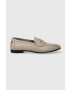 Tommy Hilfiger Kožené mokasíny ESSENTIAL LEATHER LOAFER dámske béžová farba na plochom podpätku FW0FW07769 - Pepit.sk