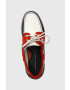 Tommy Hilfiger Kožené mokasíny TH BOAT SHOE RWB dámske červená farba na plochom podpätku FW0FW07169 - Pepit.sk