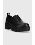 Tommy Hilfiger Kožené poltopánky Leather Lace Up Shoe - Pepit.sk