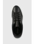 Tommy Hilfiger Kožené tenisky EMBOSSED COURT SNEAKER čierna farba FW0FW07297 - Pepit.sk