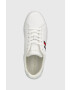 Tommy Hilfiger Kožené tenisky ESSENTIAL COURT SNEAKER STRIPES biela farba FW0FW07779 - Pepit.sk