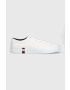 Tommy Hilfiger Kožené tenisky FM0FM04351 MODERN VULC CORPORATE LEATHER biela farba - Pepit.sk