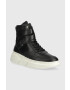 Tommy Hilfiger Kožené tenisky FW0FW06910 CHUNKY WARM SNEAKER HIGH čierna farba - Pepit.sk