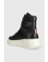 Tommy Hilfiger Kožené tenisky FW0FW06910 CHUNKY WARM SNEAKER HIGH čierna farba - Pepit.sk