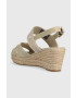 Tommy Hilfiger Sandále SEASONAL WEBBING MID WEDGE dámske béžová farba na kline FW0FW07091 - Pepit.sk