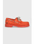 Tommy Hilfiger Semišové mokasíny TH BOAT SHOE CLASSIC NUBUCK pánske oranžová farba FM0FM04447 - Pepit.sk