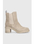 Tommy Hilfiger Semišové topánky chelsea ESSENTIAL MIDHEEL SUEDE BOOTIE dámske béžová farba na podpätku FW0FW07522 - Pepit.sk