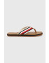 Tommy Hilfiger Žabky HILFIGER LEATHER BEACH SANDAL pánske hnedá farba FM0FM04548 - Pepit.sk