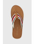 Tommy Hilfiger Žabky HILFIGER LEATHER BEACH SANDAL pánske hnedá farba FM0FM04548 - Pepit.sk