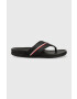 Tommy Hilfiger Žabky HILFIGER LEATHER TOE POST SANDAL pánske čierna farba FM0FM04460 - Pepit.sk