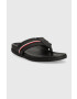 Tommy Hilfiger Žabky HILFIGER LEATHER TOE POST SANDAL pánske čierna farba FM0FM04460 - Pepit.sk