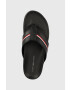 Tommy Hilfiger Žabky HILFIGER LEATHER TOE POST SANDAL pánske čierna farba FM0FM04460 - Pepit.sk