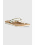 Tommy Hilfiger Žabky TH CORK SANDAL dámske biela farba na plochom podpätku FW0FW07145 - Pepit.sk