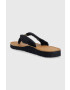 Tommy Hilfiger Žabky TH ELEVATED BEACH SANDAL dámske čierna farba na plochom podpätku FW0FW06985 - Pepit.sk