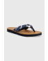 Tommy Hilfiger Žabky TH ELEVATED BEACH SANDAL PRINT dámske tmavomodrá farba na plochom podpätku FW0FW07164 - Pepit.sk