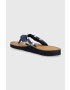 Tommy Hilfiger Žabky TH ELEVATED BEACH SANDAL PRINT dámske tmavomodrá farba na plochom podpätku FW0FW07164 - Pepit.sk