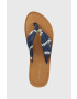 Tommy Hilfiger Žabky TH ELEVATED BEACH SANDAL PRINT dámske tmavomodrá farba na plochom podpätku FW0FW07164 - Pepit.sk