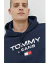 Tommy Jeans Bavlnená mikina dámska čierna farba jednofarebná - Pepit.sk