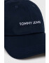 Tommy Jeans Bavlnená šiltovka tmavomodrá farba jednofarebná - Pepit.sk