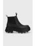 Tommy Jeans Členkové topánky TJW RUBBER RAIN BOOT dámske čierna farba na platforme EN0EN02234 - Pepit.sk