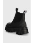 Tommy Jeans Členkové topánky TJW RUBBER RAIN BOOT dámske čierna farba na platforme EN0EN02234 - Pepit.sk