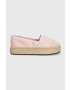 Tommy Jeans Espadrilky LOGOMANIA ESPADRILLE béžová farba na platforme EN0EN02079 - Pepit.sk