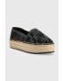 Tommy Jeans Espadrilky LOGOMANIA ESPADRILLE čierna farba na platforme EN0EN02079 - Pepit.sk