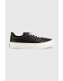 Tommy Jeans Kožené tenisky Leather Soccer Vulc čierna farba - Pepit.sk