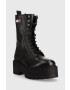 Tommy Jeans Kožené workery Flatform Padded Boot - Pepit.sk