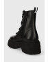 Tommy Jeans Kožené workery TJW LACE UP BOOT CHUNKY dámske čierna farba na platforme EN0EN02404 - Pepit.sk