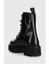 Tommy Jeans Kožené workery Urban Lace Up Boot dámske čierna farba na platforme - Pepit.sk