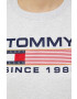 Tommy Jeans mikina dámska šedá farba s nášivkou - Pepit.sk