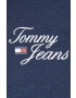 Tommy Jeans Mikina dámska tmavomodrá farba s kapucňou s potlačou - Pepit.sk