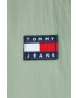 Tommy Jeans Obojstranná vesta dámsky zelená farba prechodný - Pepit.sk