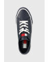 Tommy Jeans Tenisky Leather Vulc Tjm Ess pánske tmavomodrá farba - Pepit.sk