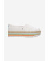 Toms Espadrilky Canvas Rainbow Platform Rope High biela farba na platforme - Pepit.sk