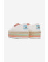 Toms Espadrilky Canvas Rainbow Platform Rope High biela farba na platforme - Pepit.sk