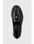 Tory Burch Kožené mokasíny CLASSIC LOAFER dámske čierna farba na plochom podpätku 150907-006 - Pepit.sk