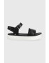 Ugg Kožené sandále Zayne Ankle Strap dámske čierna farba - Pepit.sk