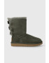 Ugg Semišové snehule Bailey Bow II zelená farba 1016225 - Pepit.sk