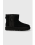 Ugg Semišové snehule Classic Mini Zipper Tape Logo Ultra čierna farba 1144034 - Pepit.sk