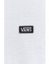 Vans Bavlnené tričko VN0A49R7WHT1-WHITE biela farba jednofarebné - Pepit.sk