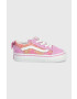 Vans Detské tenisky TD Old Skool Elastic Lace ROSE DKBLU fialová farba - Pepit.sk