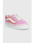 Vans Detské tenisky TD Old Skool Elastic Lace ROSE DKBLU fialová farba - Pepit.sk