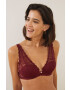 women'secret Podprsenka Leaf Lace Garnet - Pepit.sk