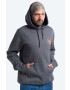 Wood Wood Bavlnená mikina Wood Ian Hoodie 10135605-2424 GREY MELANGE pánska šedá farba s kapucňou s potlačou - Pepit.sk